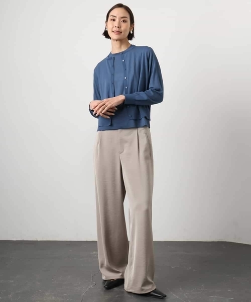 MICHEL KLEIN（ミッシェル・クラン）の「[アンサンブル対応]シアーカーディガン（カーディガン/ボレロ・レディース・ライラック/アイボリー/ブルー・38/40）」の20枚目の写真