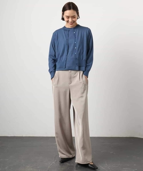 MICHEL KLEIN（ミッシェル・クラン）の「[アンサンブル対応]シアーカーディガン（カーディガン/ボレロ・レディース・ライラック/アイボリー/ブルー・38/40）」の21枚目の写真