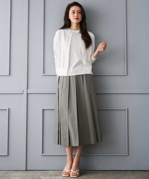 MICHEL KLEIN（ミッシェル・クラン）の「[アンサンブル対応]シアーカーディガン（カーディガン/ボレロ・レディース・ライラック/アイボリー/ブルー・38/40）」の22枚目の写真