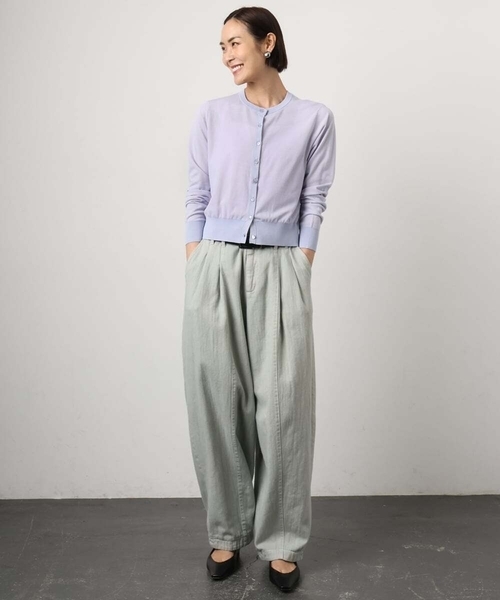 MICHEL KLEIN（ミッシェル・クラン）の「[アンサンブル対応]シアーカーディガン（カーディガン/ボレロ・レディース・ライラック/アイボリー/ブルー・38/40）」の15枚目の写真