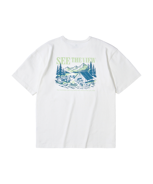 KALAPATTHAR（カラパタール）の「BACK CAMPING GRAPHIC SHORT-SLEEVED T-SHIRT - WHITE（Tシャツ/カットソー・メンズ・その他・MEDIUM/LARGE/X-LARGE）」の5枚目の写真