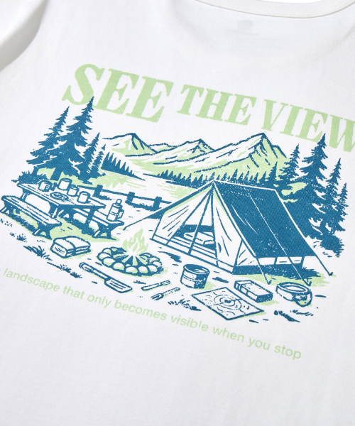 KALAPATTHAR（カラパタール）の「BACK CAMPING GRAPHIC SHORT-SLEEVED T-SHIRT - WHITE（Tシャツ/カットソー・メンズ・その他・MEDIUM/LARGE/X-LARGE）」の7枚目の写真