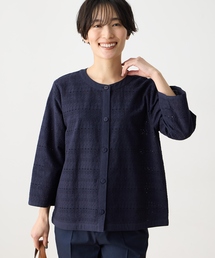 DECOY SINCE 1981（デコイシンスイチキュウハチイチ）の「アイレットレースシャツジャケット（ノーカラージャケット）」