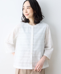 DECOY SINCE 1981（デコイシンスイチキュウハチイチ）の「アイレットレースシャツジャケット（ノーカラージャケット）」