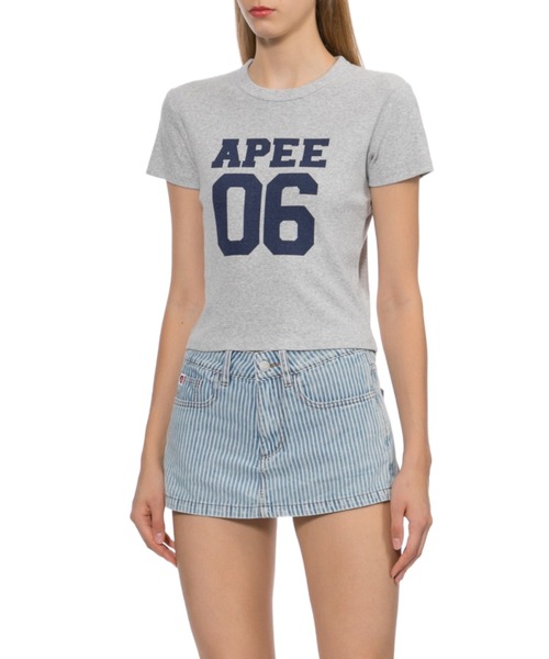 APEE BY A BATHING APE(エイピーバイアベイシングエイプ)の「APEE 06 PRINT CROP TEE(Tシャツ/カットソー・レディース・ネイビー/グレー・X-SMALL/SMALL)」の5枚目の写真