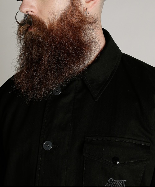 Schott（ショット）の「Schott/ショット/H.B A-2 JKT/ヘリンボーン A-2 ジャケット（ミリタリージャケット・メンズ・ダークグリーン/ブラック・M/L/XL/2XL）」の7枚目の写真