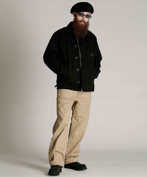 Schott（ショット）の「Schott/ショット/H.B A-2 JKT/ヘリンボーン A-2 ジャケット（ミリタリージャケット・メンズ・ダークグリーン/ブラック・M/L/XL/2XL）」の10枚目の写真
