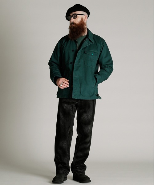 Schott（ショット）の「Schott/ショット/H.B A-2 JKT/ヘリンボーン A-2 ジャケット（ミリタリージャケット・メンズ・ダークグリーン/ブラック・M/L/XL/2XL）」の11枚目の写真