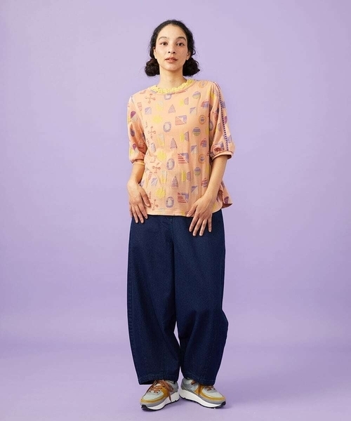 Jocomomola(ホコモモラ)の「Sala de baile ブークレジャカードカットソー(Tシャツ/カットソー・レディース・ブラック/オレンジ・40)」の18枚目の写真