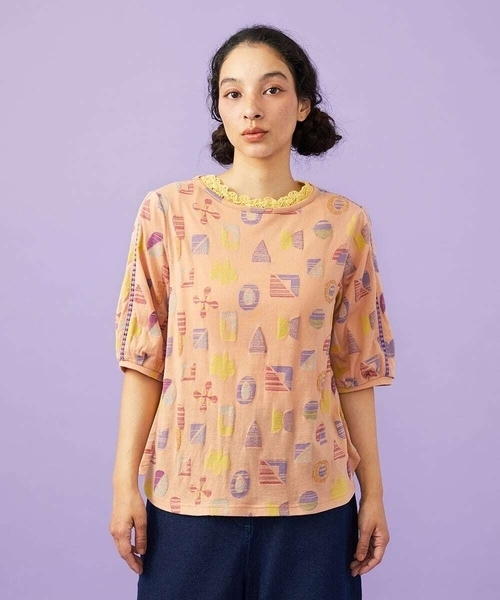 Jocomomola(ホコモモラ)の「Sala de baile ブークレジャカードカットソー(Tシャツ/カットソー・レディース・ブラック/オレンジ・40)」の19枚目の写真