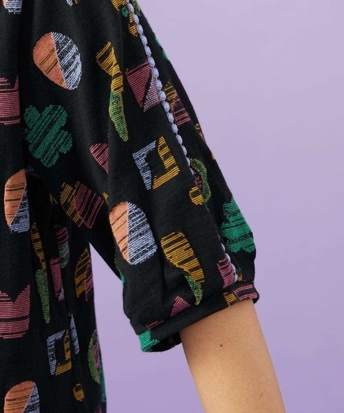 Jocomomola(ホコモモラ)の「Sala de baile ブークレジャカードカットソー(Tシャツ/カットソー・レディース・ブラック/オレンジ・40)」の10枚目の写真