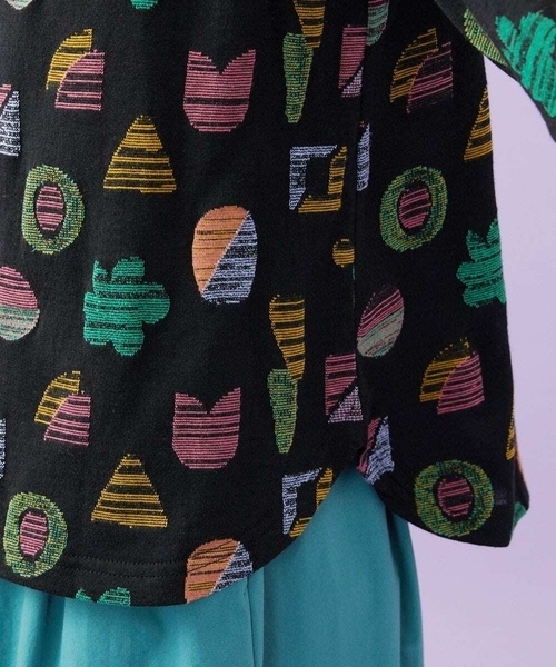Jocomomola(ホコモモラ)の「Sala de baile ブークレジャカードカットソー(Tシャツ/カットソー・レディース・ブラック/オレンジ・40)」の11枚目の写真