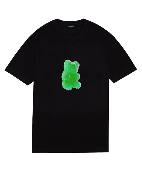 BORN SLIPPY(ボーンスリッピー)の「Gummy Bear(Green) T-shirt (Black)(Tシャツ/カットソー・レディース・その他・FREE)」の1枚目の写真