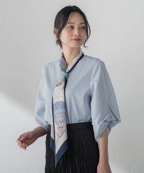 LAUTREAMONT(ロートレアモン)の「デザインスリーブプルオーバー(Tシャツ/カットソー・レディース・ブラック/ピンク/ホワイト/ライトブルー・9号)」の3枚目の写真