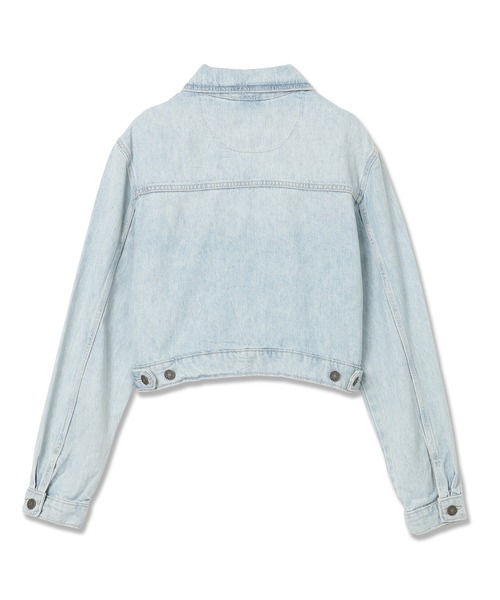 GUESS JEANS(ゲスジーンズ)の「GUESS JEANS Cropped Zip Trucker デニムジャケット(デニムジャケット・レディース・ライトブルー・X-SMALL/SMALL/MEDIUM)」の2枚目の写真