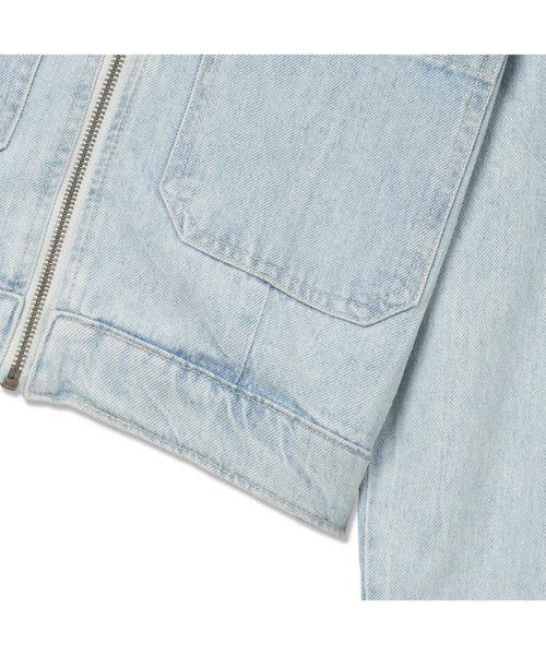 GUESS JEANS Cropped Zip Trucker デニムジャケット | GUESS(ゲス