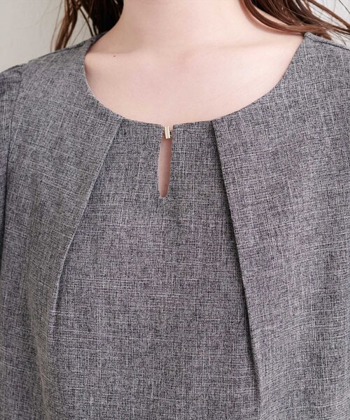 natural couture(ナチュラルクチュール)の「シアー重ねフリルブラウス(シャツ/ブラウス・レディース・ブラック/サックスブルー/ライトベージュ/ミント・FREE)」の12枚目の写真