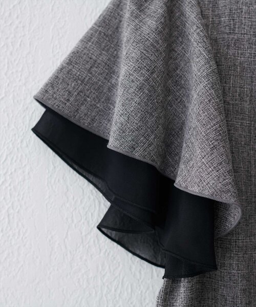 natural couture(ナチュラルクチュール)の「シアー重ねフリルブラウス(シャツ/ブラウス・レディース・ブラック/サックスブルー/ライトベージュ/ミント・FREE)」の16枚目の写真