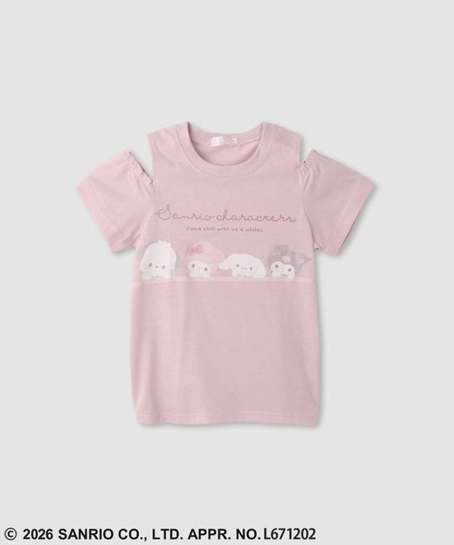 sanrio(サンリオ)の「【Sanrio/サンリオ】 キャラクタープリント 肩あきTシャツ(Tシャツ/カットソー・キッズ・ラベンダー/パープル/ミント/ホワイト/ピンク/ブラック/サックスブルー/ブルー・100cm/110cm/120cm/130cm/140cm/150cm/160cm)」の8枚目の写真