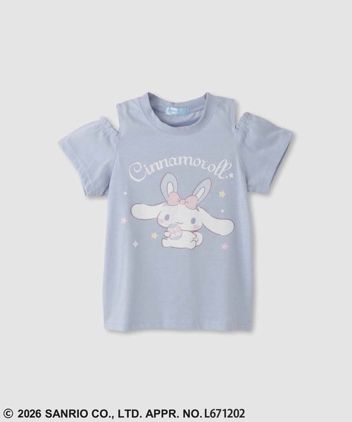 sanrio(サンリオ)の「【Sanrio/サンリオ】 キャラクタープリント 肩あきTシャツ(Tシャツ/カットソー・キッズ・ラベンダー/パープル/ミント/ホワイト/ピンク/ブラック/サックスブルー/ブルー・100cm/110cm/120cm/130cm/140cm/150cm/160cm)」の5枚目の写真