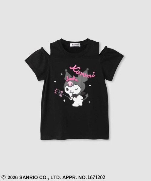 sanrio(サンリオ)の「【Sanrio/サンリオ】 キャラクタープリント 肩あきTシャツ(Tシャツ/カットソー・キッズ・ラベンダー/パープル/ミント/ホワイト/ピンク/ブラック/サックスブルー/ブルー・100cm/110cm/120cm/130cm/140cm/150cm/160cm)」の1枚目の写真