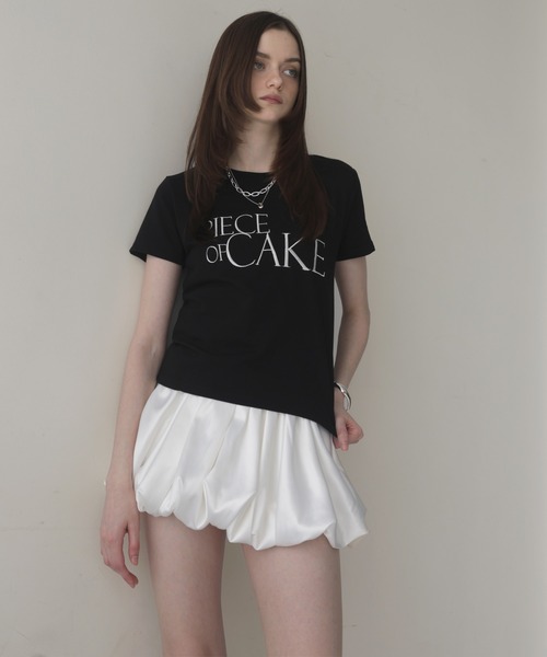 Mili affinity(ミリアフィニティー)の「刺繍ロゴTシャツ(Tシャツ/カットソー・レディース・杢グレー/オフホワイト/ブラック/ネイビー/ピンク・FREE)」の11枚目の写真