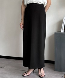 【S~2Lサイズ展開】ウエストゴムバックスリットナロースカート