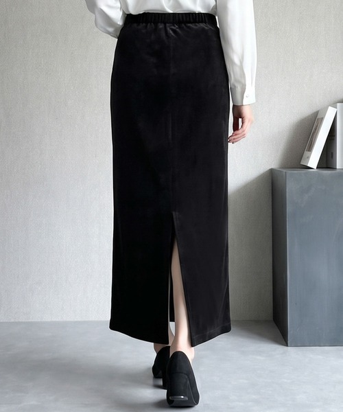 LOWO(ロワ)の「【S~2Lサイズ展開】ウエストゴムバックスリットナロースカート(スカート・レディース・ブラック/ブラック系その他・S/M/L/2L)」の11枚目の写真