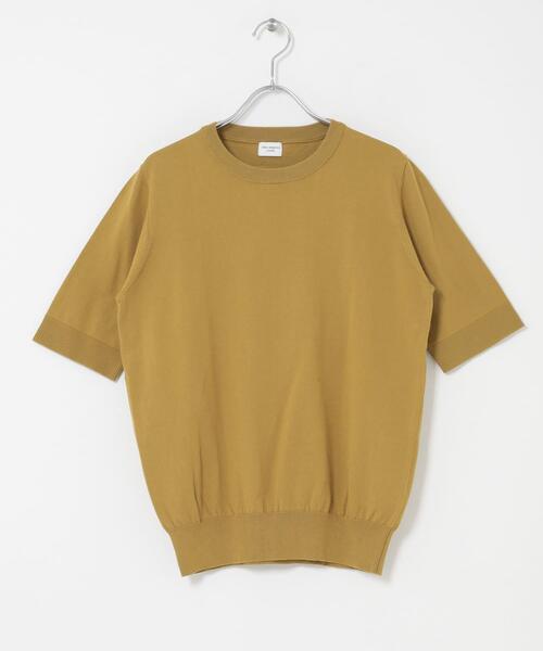 URBAN RESEARCH DOORS（アーバンリサーチドアーズ）の「『UR TECH ひやサラクール』コットンハーフスリーブKNIT（ニット/セーター・レディース・グリーン/マスタード/ネイビー/チャコールグレー・FREE）」の15枚目の写真