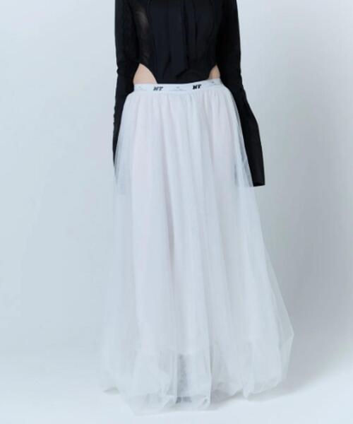 neith.(ネイス)の「neith./ネイス/Tulle Bare Dress(ドレス・レディース・ブラック/ピンク/ホワイト・F)」の1枚目の写真