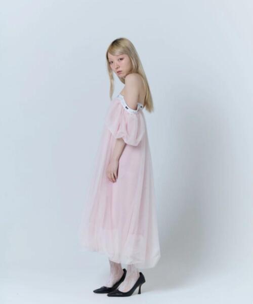 neith.(ネイス)の「neith./ネイス/Tulle Bare Dress(ドレス・レディース・ブラック/ピンク/ホワイト・F)」の16枚目の写真