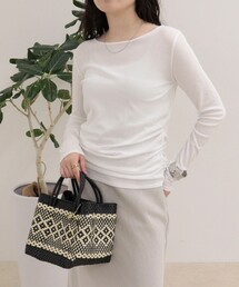 fredy emue | サイドギャザーシアーロンTシャツ(Tシャツ/カットソー)