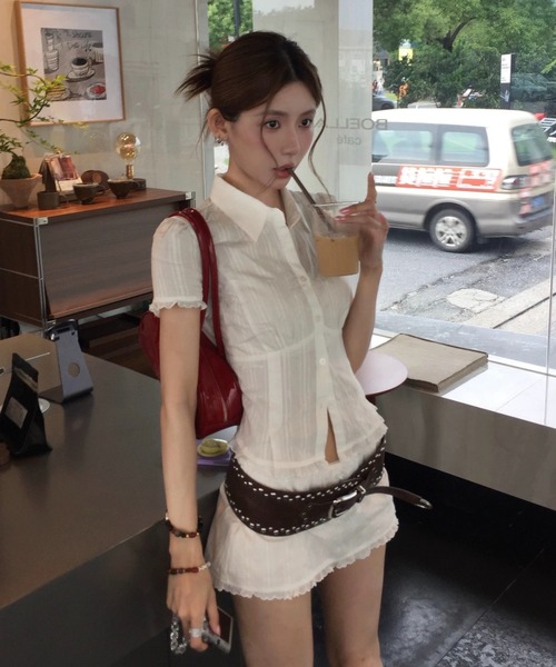 almo(アルモ)の「【LAMPOON】ホワイトセットアップ(セットアップ・レディース・ホワイト・SMALL/MEDIUM/LARGE)」の1枚目の写真