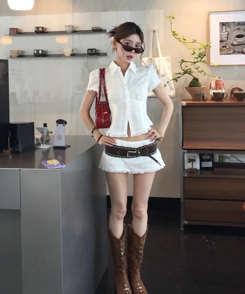 almo(アルモ)の「【LAMPOON】ホワイトセットアップ(セットアップ・レディース・ホワイト・SMALL/MEDIUM/LARGE)」の7枚目の写真