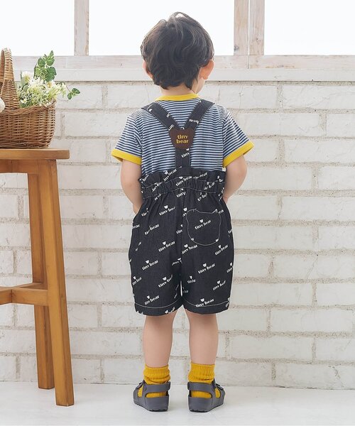 apres les cours(アプレレクール)の「tiny bearサスペンダー付きパンツ(デニムパンツ・キッズ・ブラック・120/110/100/90/80)」の17枚目の写真