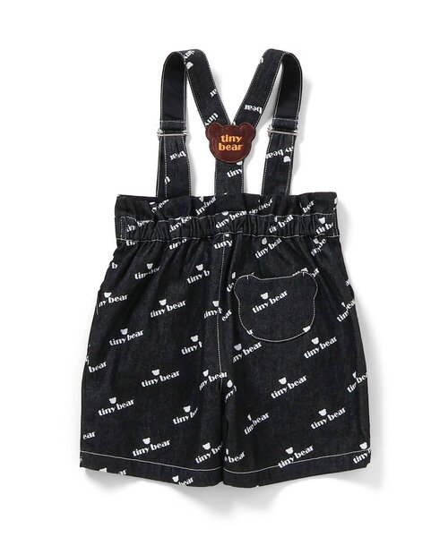 apres les cours(アプレレクール)の「tiny bearサスペンダー付きパンツ(デニムパンツ・キッズ・ブラック・120/110/100/90/80)」の8枚目の写真
