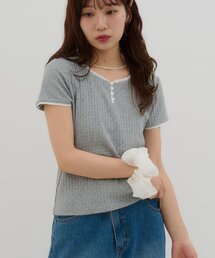 【umm.】ピコレースヘンリープルオーバー