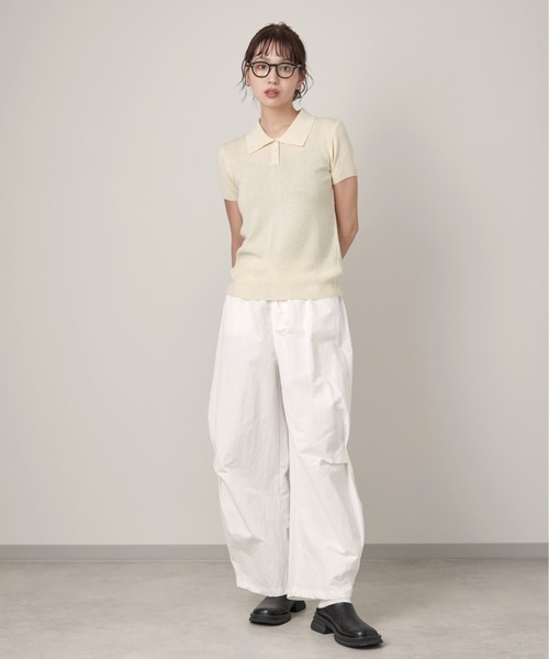 OFROOM(オフルーム)の「Minimal Knit Polo|ミニマルニットポロ(ニット/セーター・レディース・グレー/ベージュ/アイボリー・FREE)」の17枚目の写真