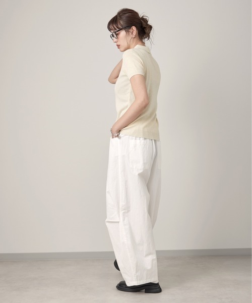 OFROOM(オフルーム)の「Minimal Knit Polo|ミニマルニットポロ(ニット/セーター・レディース・グレー/ベージュ/アイボリー・FREE)」の7枚目の写真