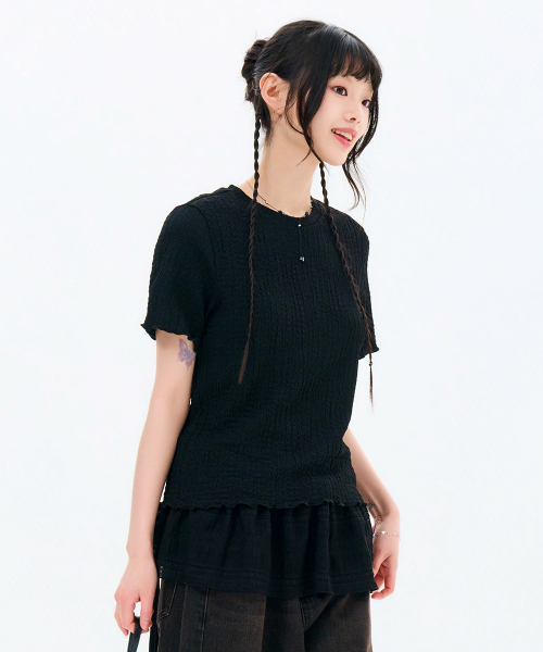 CHASECULT(チェイスカルト)の「レディース クリング 半袖Tシャツ-FBRG5868D03(Tシャツ/カットソー・レディース・ブラック・85/90)」の3枚目の写真