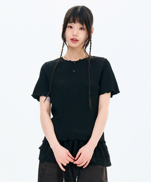 CHASECULT(チェイスカルト)の「レディース クリング 半袖Tシャツ-FBRG5868D03(Tシャツ/カットソー・レディース・ブラック・85/90)」の4枚目の写真