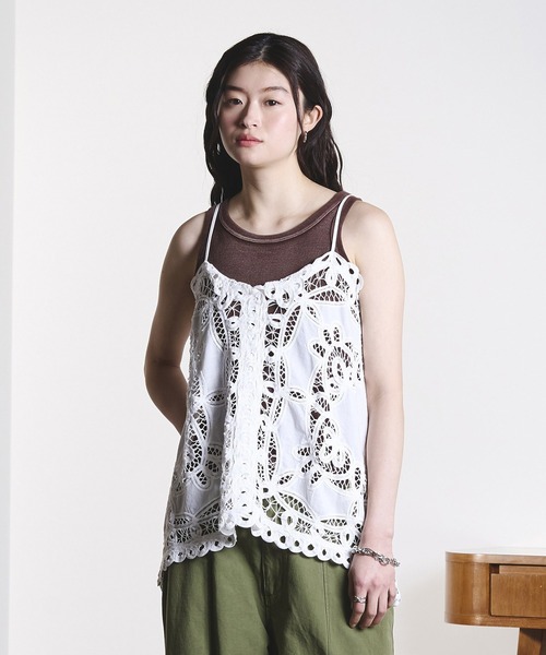 ROSE BUD(ローズバッド)の「(mag.by c)BATTEN LACE CAMISOLE(キャミソール・レディース・ホワイト/レッド・ONE SIZE)」の3枚目の写真
