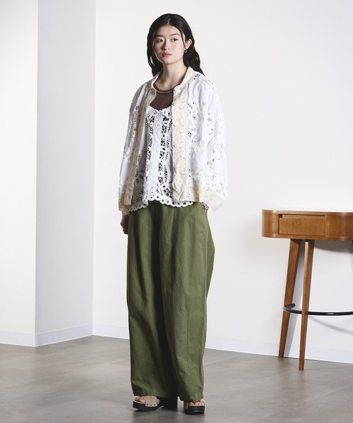 ROSE BUD(ローズバッド)の「(mag.by c)BATTEN LACE CAMISOLE(キャミソール・レディース・ホワイト/レッド・ONE SIZE)」の9枚目の写真