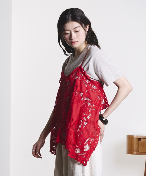 ROSE BUD(ローズバッド)の「(mag.by c)BATTEN LACE CAMISOLE(キャミソール・レディース・ホワイト/レッド・ONE SIZE)」の11枚目の写真