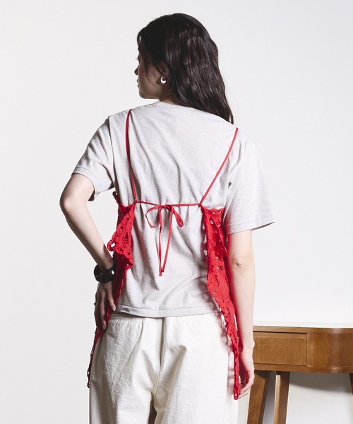 ROSE BUD(ローズバッド)の「(mag.by c)BATTEN LACE CAMISOLE(キャミソール・レディース・ホワイト/レッド・ONE SIZE)」の12枚目の写真