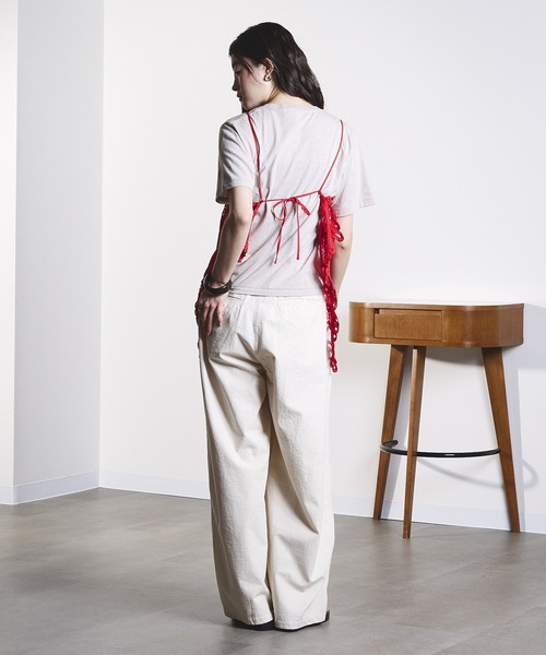ROSE BUD(ローズバッド)の「(mag.by c)BATTEN LACE CAMISOLE(キャミソール・レディース・ホワイト/レッド・ONE SIZE)」の15枚目の写真