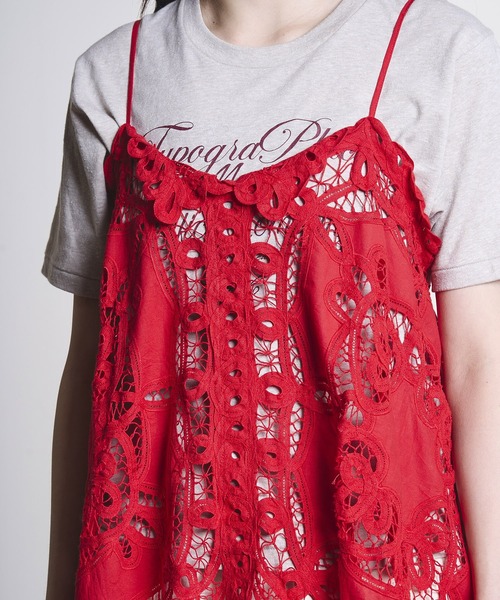 ROSE BUD(ローズバッド)の「(mag.by c)BATTEN LACE CAMISOLE(キャミソール・レディース・ホワイト/レッド・ONE SIZE)」の17枚目の写真