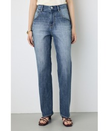 【サイズ,身長別画像あり】AZUL DENIM センタープレスストレートデニム 体系カバー 美脚 細見え 足長