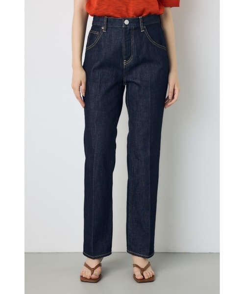 AZUL by moussy(アズールバイマウジー)の「【サイズ,身長別画像あり】AZUL DENIM センタープレスストレートデニム 体系カバー 美脚 細見え 足長(デニムパンツ・レディース・ブルー/ワンウォッシュ・24inch/25inch/26inch/27inch)」の16枚目の写真