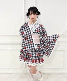 Ank Rouge（アンクルージュ）の「ギンガムストロベリープリンセス浴衣ドレス（浴衣）」